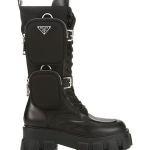 Prada tall combat boot